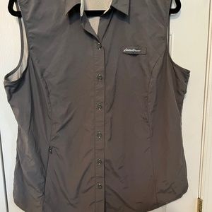 Eddie Bauer Vented Sleeveless Blouse XL
